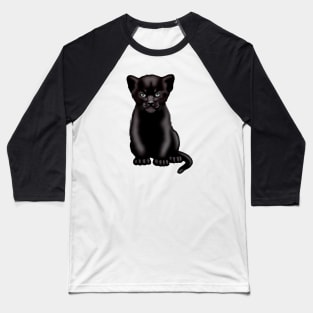 Cute Black Panther Drawing Baseball T-Shirt